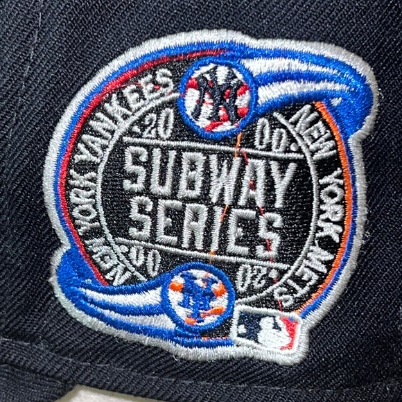 Vintage New York Yankees New Era 2000 Subway Series Fitted Hat Cap Adult 7 1/4 - Picture 4 of 9